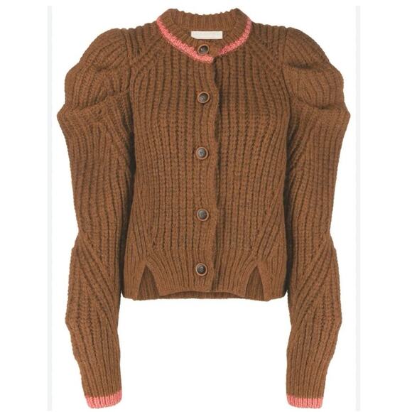 Ulla Johnson Elle Alpaca Blend Statement Sleeve Cardigan Sweater XS / P - Picture 11 of 11